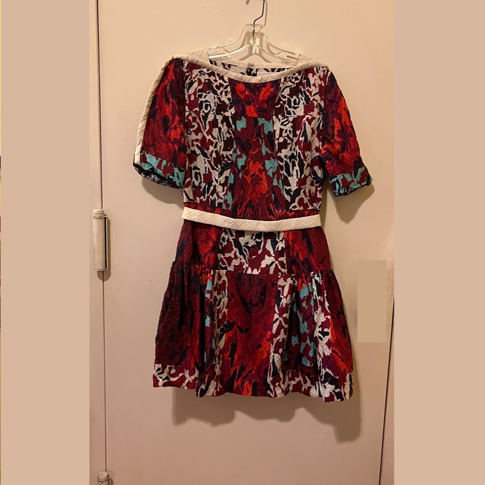 Peter Pilotto Fit and Flare Dress Multicolor Orchid Print size 8 US